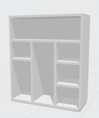 Armário com drywall em 3d